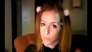 Girl comes in her own face