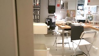 Blowjob in IKEA - payment for a hike with a girl shopping