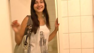 Young-Devotion Blowjob and Fuck in Store Restroom