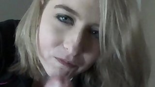 Teen Step Mom Cum Play: Blonde Deepthroats Hard Cock & Swallows Giant Load