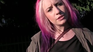 PublicAgent American slut talks dirty fucking outdoors in Prague